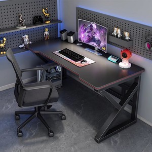 Bàn Máy tính để bàn nhà văn phòng hiện đại Subnet Màu Đỏ thể thao điện tử thép bề mặt sợi Carbon hình chữ K bền đơn giản phòng ngủ sinh viên - Product Image 2