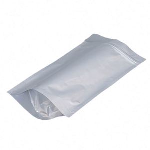Sacs Mylar argentés personnalisés avec logo 2026 pour emballage alimentaire, sachets refermables à fond plat 11x16cm, pack promotionnel - Product Image 3