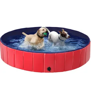 Popular custom folding PVC pet pool swimming bath tub ice pool pet shop dog bath play pool