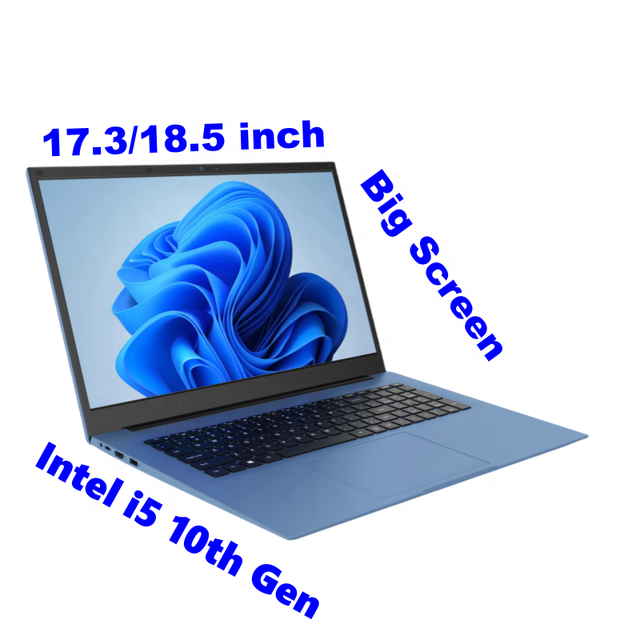 17.3/18.5 Inch Business Laptop with Intel I5 10th Gen Quad Core Processor Win11 WIFI 6 BT5.0 RJ45 PC & Notebook Computer