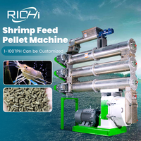 Moulin à granulés d'aliments pour crevettes RICHI - Moulin à granulés à matrice annulaire Siemens Motors pour aliments pour animaux et crevettes à vendre