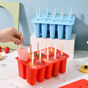 แม่พิมพ์ไอศกรีมทำเองสำหรับเด็ก แม่พิมพ์ซิลิโคนแบบแท่ง ทำไอศกรีมที่บ้าน อุปกรณ์ทำไอศกรีมแท่ง กล่องทำไอติมแท่ง - Product Image 4