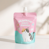 Großhandel Private Label BPA Free Biologisch abbaubare Nachfüllung Wieder verwendbare Bio-Squeeze Tiernahrung Verpackung Auslauf Couch mit Schraub verschluss