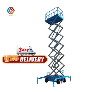 Portable Warehouse Scissor Lift 0.5Ton 1Ton Trailer Hydraulic Scissor Sky Mobile Elevating Work Vertical Cargo Lift