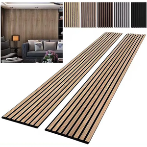 แผ่นไม้อะคูสติกแผ่นไม้ MDF ที่มีสไตล์เก็บเสียงสำหรับการตกแต่งภายใน - Product Image 2