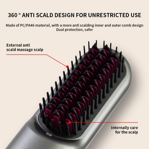 Lightweight Mini Anti-Scald Portable Negative Ion Portable Cordless <b>Hot</b> Hair Straightener Brush - Product Image 4