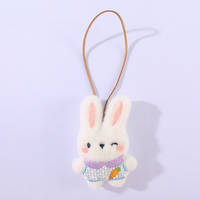 Porte-clés Lapin 3D en Peluche Mignon Kawaii Ultra Doux, Couleurs Personnalisables, Écologique, Accessoire de Sac Adorable – Meilleure Vente