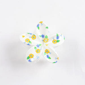 Pinzas de Plástico para el Cabello con Flores, 8cm, Estampado Dulce y Colorido, Accesorios para el Cabello para Mujeres y Niñas, Venta al Por Mayor - Product Image 5