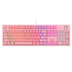 KB871L Usb 104 tasti tastiera da gioco cablata colorata Rgb <span class=keywords><strong>rosa</strong></span> tastiera da gioco Teclados gioco per <span class=keywords><strong>Computer</strong></span> Desktop Gamer - Product Image 1