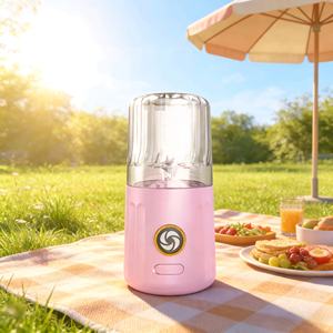 Presse-agrumes portable rechargeable par USB |   Mini-mixeur personnel 6 lames de 260 ml pour jus de fruits - Product Image 1