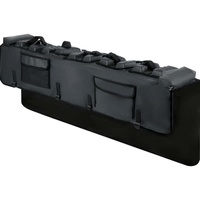 Support de vélo pour hayon de pick-up avec poches à outils et grande ouverture, anti-rayures, capacité de 5 vélos de montagne, compatible avec la plupart des pick-ups