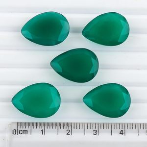 Piedra Preciosa de Ónix Verde Natural Yashee, Corte Pera de 18x13 mm, para Joyería - Product Image 4