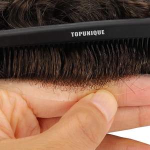 TOPUNIQUE 100% 印度处女发22毫米宽松卷发批发蕾丝前假发系统深波浪风格天然假发 - Product Image 2