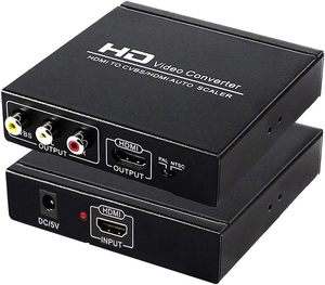 Détartreur automatique 1080P pour <span class=keywords><strong>HDMI</strong></span> vers <span class=keywords><strong>HDMI</strong></span> <span class=keywords><strong>AV</strong></span> RCA CVBS Composite <span class=keywords><strong>Out</strong></span> Video Audio Converter Adapter Metal Material PAL NTSC Zoom in - Product Image 1