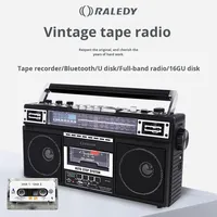 Nouveau magnétophone radio portable quatre bandes pour étudiants avec FM 80-108 MHz, puissance de sortie 10-30 W, lecteur USB, lecteur SD, affichage numérique