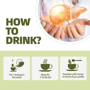 Jiaoming 20 buah Label pribadi MOQ rendah detoks hati teh Herbal pembersih organik teh Vital - Product Image 3