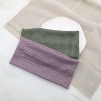 Bandeaux d'Hiver et d'Automne Personnalisés en Couleur Unie, Accessoires de Sport et Fitness pour Femmes, Bandeaux Élastiques en Maille Extensible