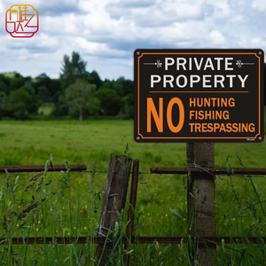Señal de Prohibido la Caza en Propiedad Privada Rústica - Señal de Advertencia Reflectante de Aluminio para Granjas y <span class=keywords><strong>Propiedades</strong></span> Rurales - Product Image 2