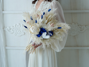 <span class=keywords><strong>Bouquet</strong></span> <span class=keywords><strong>de</strong></span> <span class=keywords><strong>mariée</strong></span> <span class=keywords><strong>bleu</strong></span> H-3 Boho mariage <span class=keywords><strong>blanc</strong></span> <span class=keywords><strong>mariée</strong></span> mariage demoiselle d'honneur fleurs séchées <span class=keywords><strong>bouquet</strong></span> d'herbe <span class=keywords><strong>de</strong></span> la pampa - Product Image 3