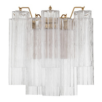 Mid-Century Wandleuchte mit Strukturglas-Röhren, Mehrstufige Hochleistungsbeleuchtung für Wohnzimmer, Schlafzimmer, Heimdekoration