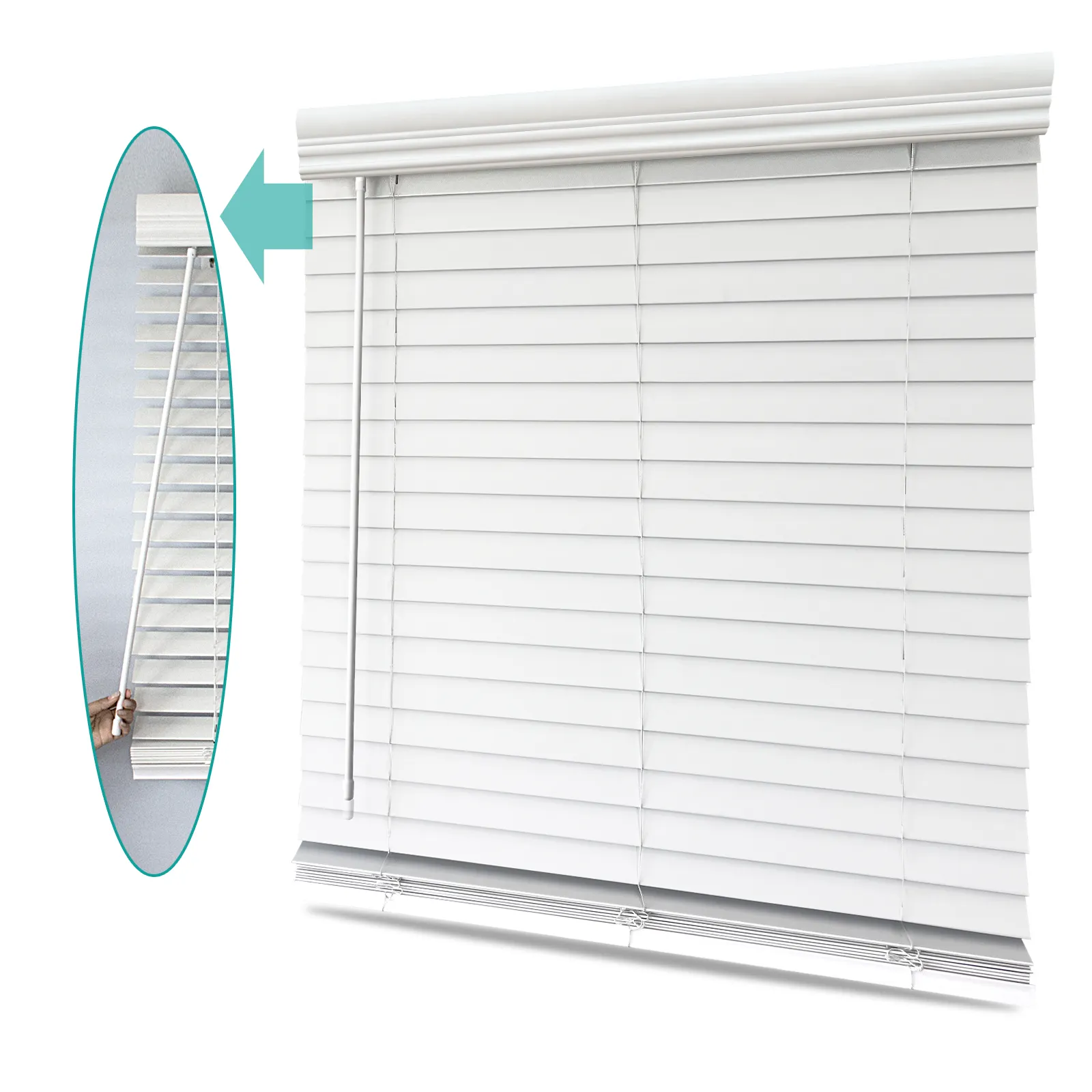 Replacement slats wooden blinds components faux wood window venetian blinds 2 in cordless wood faux blinds