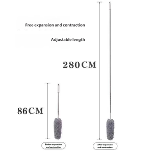 <span class=keywords><strong>Plumeau</strong></span> télescopique en microfibre de 280 cm avec manche en acier inoxydable extensible pour le nettoyage et la collecte de poussière dans les voitures et dans la maison - Product Image 5