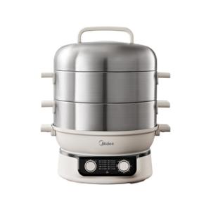Cuiseur vapeur électrique Midea 16L à 4 niveaux en acier inoxydable multifonctionnel avec technologie de vapeur enveloppante - Product Image 2