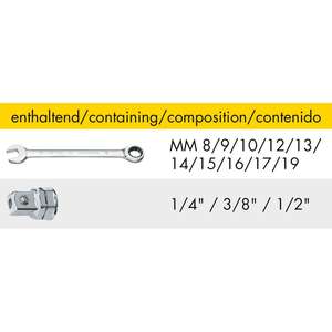 HEYTEC M 50829-9 Jeu de clés à cliquet combinées, 13 pièces. - Product Image 3