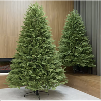 1,2-2,4m Beflockter Künstlicher Weihnachtsbaum mit Warmweißen LED-Lichtern, Schneebedeckt, für Innenräume, Feiertage, Wohnzimmer, Weihnachtsdekoration