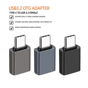 Adaptador otg tipo C para USB fêmea 3.2 é compatível com conversor 3.0type-c
