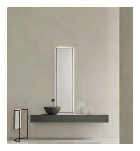 Mueble de Baño Flotante de Estilo Minimalista Italiano de Alta Gama, Serie Gris, con Lavabo de Cerámica Montado en la Parte Superior - Product Image 1