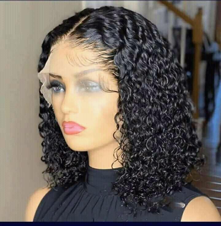 Parrucca anteriore in pizzo riccio Bob