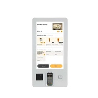 Kiosque tout-en-un tactile OEM de 21,5 pouces, sur pied ou mural, avec lecteur de code QR et imprimante pour commande et paiement autonomes