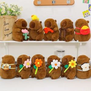 Cartoon Capybara Pluche Speelgoed Snack Rugzak Met Stokbrood Frietjes Donut Croissant Decor Verjaardagscadeaus Klauw Machines - Product Image 5