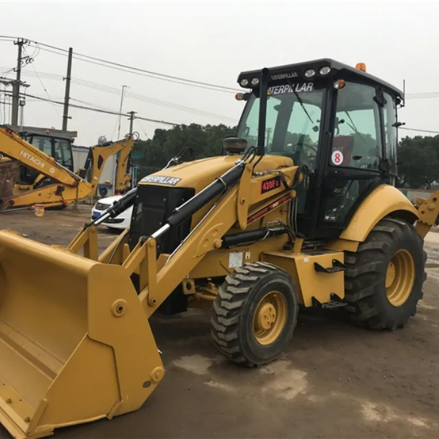 Used japan original CAT 420F Backhoe Excavator High Operating Efficiency big discount sale