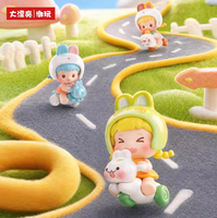 Boîte Mystère Babythree Pufufu Lapin Enfantin Voiture Mignonne Figurines PVC Anime pour Décoration de Bureau Cadeau