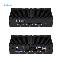 Mini PC Industrial Sin Ventilador Qotom Q300P, CPU Intel de 4ª y 5ª Generación, 6 Puertos COM RS232, Doble LAN Intel I210, VGA, Computadora Integrada en Caja