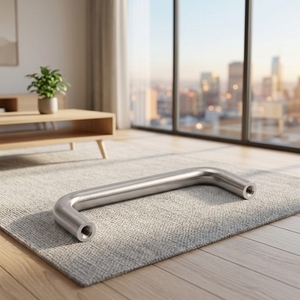 Gagang Stainless Steel LS125, Jarak Tengah-ke-Tengah 125mm, Gagang Tarik Industrial Modern untuk Kabinet, Gagang Pintu Perabot Dapur - Product Image 3