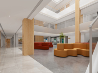 Canapé modulaire incurvé irrégulier pour hall d'hôtel, zone d'attente publique, mobilier commercial contractuel