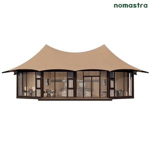 Carpa de Pared de Cristal con Estructura de Acero Prefabricada para Aldeas Glamping, Carpa de Lujo con Entrada de Cristal, Centro de Servicios para Resorts de Lujo - Product Image 3