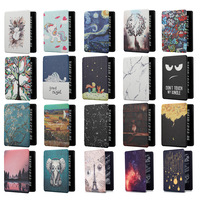 Étui de protection Kindle Paperwhite 5e génération (modèle 2021, liseuse électronique de 68 pouces) avec design peinture à l'huile et fonction veille/réveil pour tablettes