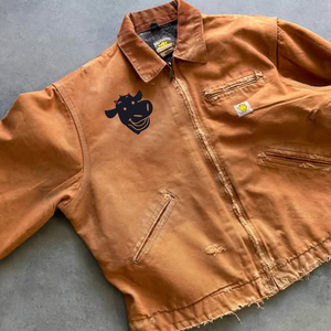 DiZNEW <span class=keywords><strong>Chaqueta</strong></span> Hombre Custom Oversized Color Wash Moda Solapa Rasgado Jeans <span class=keywords><strong>Chaqueta</strong></span> para Hombres - Product Image 3