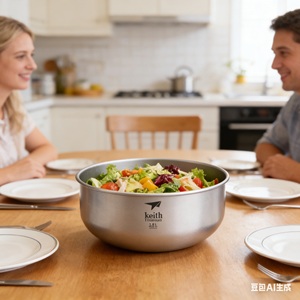 Vajilla de Titanio Puro para Picnic al Aire Libre, Ultra Ligera y de Alta Durabilidad, Tazón de Arroz Portátil de Pared Simple, Saludable, Capacidad de 600 ml - Product Image 6