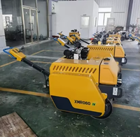 Compactador Vibratorio de Doble Tambor de 600KG de Calidad de Exportación XMR060 con Motor Confiable, Excavadora de Asfalto, Rodillo Autopropulsado y Bomba de Motor
