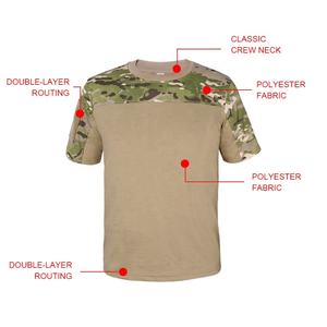 T-shirt tactique camouflage Sinairsoft pour homme, léger, imperméable, en coton, pour activités de plein air - Multi-camo, entraînement au combat, chasse au canard - Product Image 2