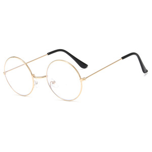 Lunettes rétro rondes anti-lumière bleue, monture complète, unisexe, pour ordinateur, verres Plano 2328 - Product Image 3