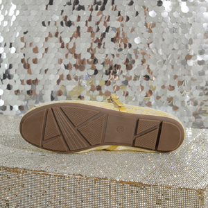 Chaussures plates en maille florale jaune pour femmes avec sangle à boucle réglable, fournisseur chinois - Product Image 6