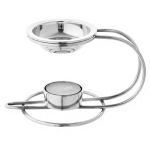 Nouveauté : Brûleur d'encens en acier inoxydable, diffuseur d'aromathérapie, design rond, pour la fragrance d'intérieur, accessoire décoratif de table - Product Image 4
