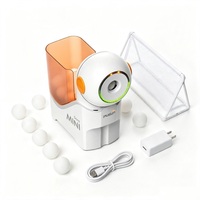 Dora Mini Machine de service de tennis de table portable intelligente avec contrôle par application, robot d'entraînement de ping-pong pour la pratique individuelle en intérieur