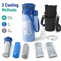 Multifunktionaler tragbarer kleiner Edelstahl-Insulinkühlschrank mit Gelpacks, Medikamentenbox für Outdoor und Hotel